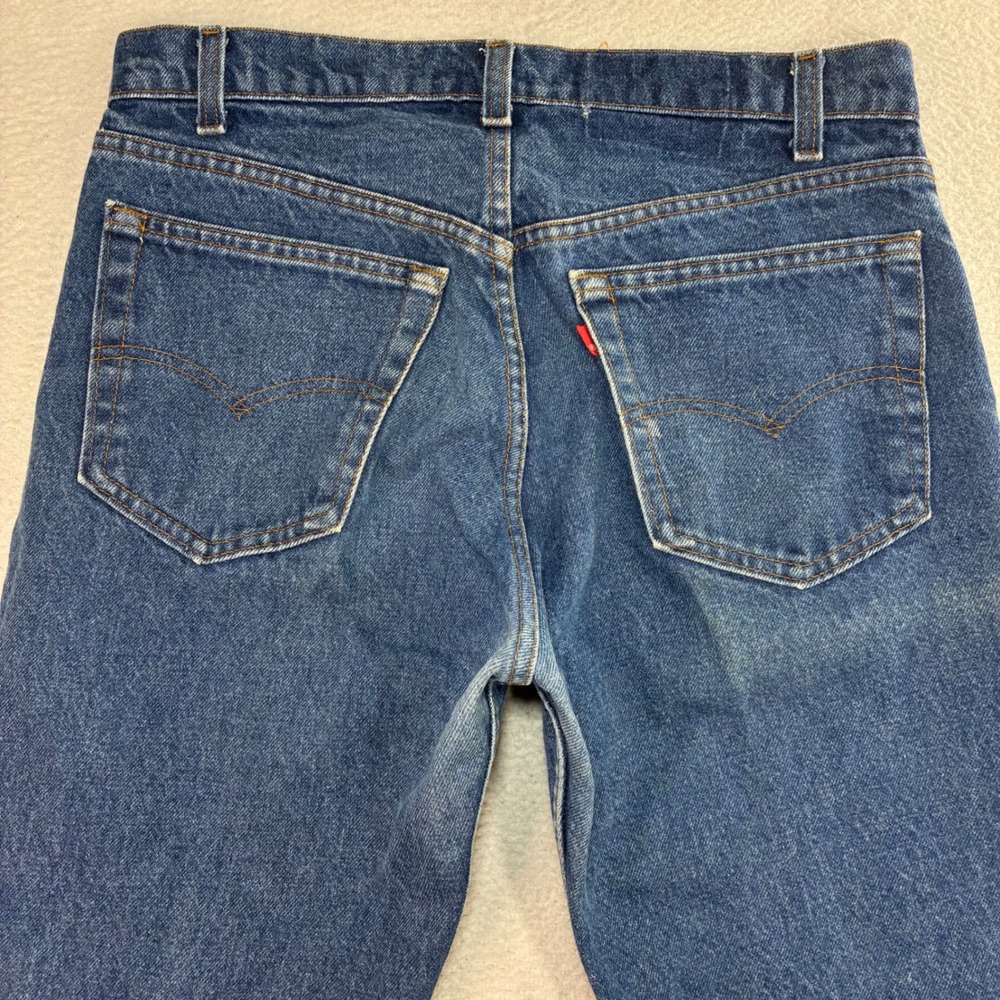 Vintage Levis 505 0217 Selvedge Jeans Men 33x33 Blue Straight Denim USA Made 80s - Picture 4 of 10